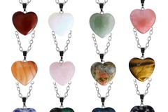 Bulk Lots: 30 Piece Irregular and Heart Shape Natural Stone Necklaces 