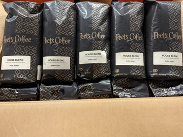 Buy Now:  ☕20 BAGS Peets Coffee House Blend(Dark Roast WHOLE BEAN 16oz Ro