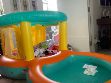 Rent per night (24 hour rental): Small bouncy castle with pool or ball pit and pump