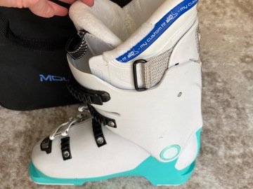 Winter sports: Salomon ladies ski boots, size 5, and helmet