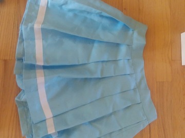 Selling with online payment: Lt Blue Box Pleated Skirt