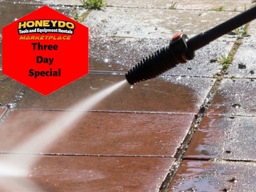 Renting 3 Days: 3 Day Special Power Washer Rental