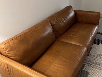 Individual Seller: Brown leather sofa
