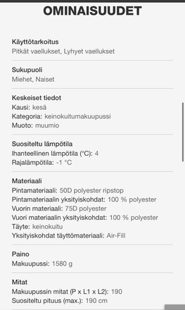Makuupussi Haglöfs