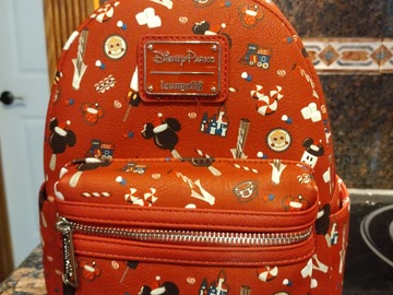 Selling with online payment: Loungefly Disney Parks Holiday Treats Backpack 