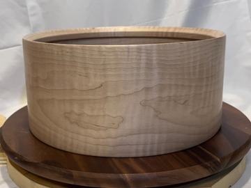 Selling with online payment: Famous  Steam-bent, single-ply curly maple shell 6 1/8" x 14"