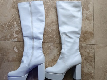 Selling with online payment: White Go-Go Boots