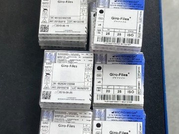 Gebruikte apparatuur: Giro Files Micro-Mega 45 x 6st, verschillende maten