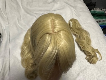 Selling with online payment: Blonde pigtail wig 