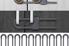 Buy Now: 10 Pack Cabinet Locks – U Shaped Safety Child Locks- GRAY #6216