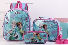 Comprar ahora: (5) Disney Frozen Elsa school backpack 3 Pc set MSRP $200.00