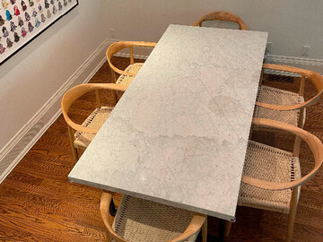 Individual Seller: Restoration Hardware solid marble and steel table 