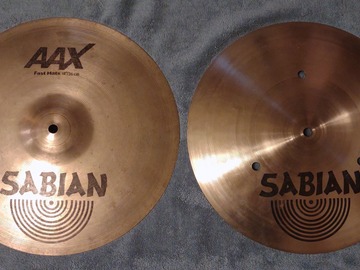 Selling with online payment: Sabian AAX 14" Fast Hats - Natural Finish