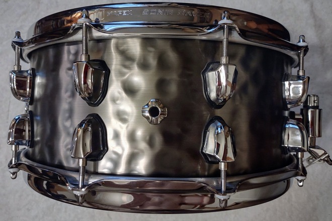 MAPEX Black Panther Persuader 14x6.5 Hammered Brass Snare Drum DrumSellers