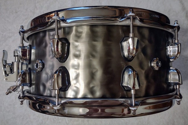 MAPEX Black Panther Persuader 14x6.5 Hammered Brass Snare Drum DrumSellers