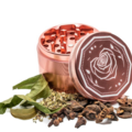 Buy Now: Baked CBD Grinder - Pink Rose - 4 piece spice grinders x 100 Unit