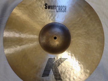 Selling with online payment: Zildjian K 20" Sweet Crash Cymbal ** Cut Down to 19" **