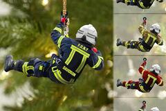 Comprar ahora: 50 pieces Acrylic Firefighter Uniform Christmas Ornament