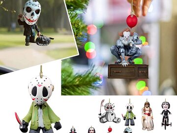 Buy Now: 50 Pcs Halloween Skeleton Gnome Acrylic Pendant Decoration