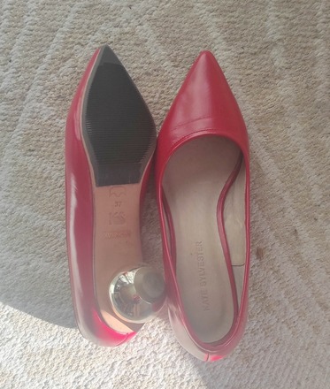 Red balloon heels Kate Sylvester Reloved