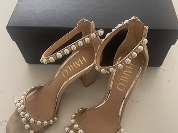 Selling: Harlo Alexene - Nude Pearl Low Block Bridal Heel