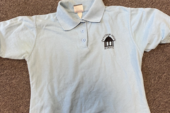 Selling With Online Payment: Patcham High Unisex Polo Shirt Light Blue Age 11-13