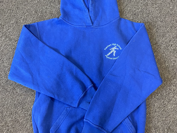 Selling With Online Payment: Patcham High PE Blue Hoodie Age 11-12