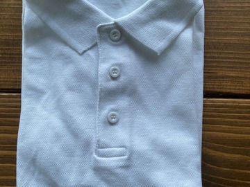 Selling With Online Payment: White Polo Shirt (NEW) Age 6-7yr