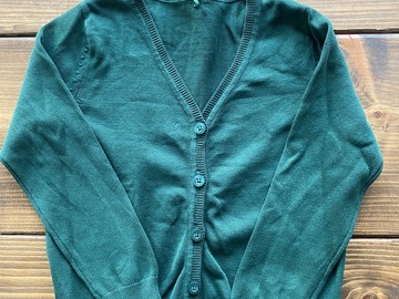 Selling With Online Payment: Green Cotton Knit Cardigan