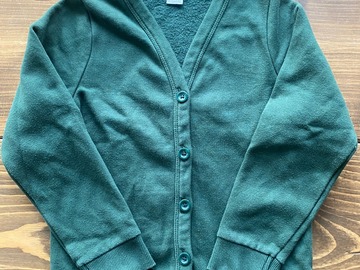 Selling With Online Payment: Green Sweatshirt Cardigan 6yrs