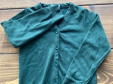 Selling With Online Payment: Green Sweatshirt Cardigan 7yrs
