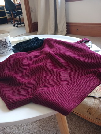 Plum lurex sweater