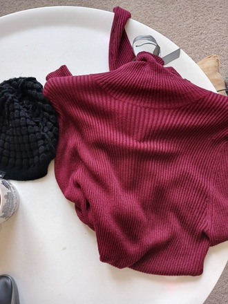 Plum lurex sweater