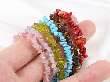 Bulk Lots: 100pcs Irregular Woven Bracelet Crystal Gravel DIY Jewelry