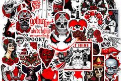 Comprar ahora: Gothic Horror Demon Stickers, 50 sheets/pack - 30 pack
