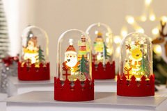 Comprar ahora: 30 Pcs Christmas LED Luminous Santa Claus Elk Wooden Ornament