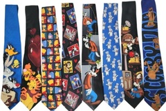 Buy Now: 50 Cartoon Tie Lot Novelty Neckties Sports Floral Disney