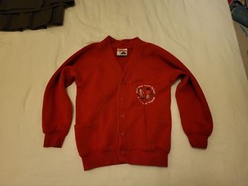 Selling With Online Payment: Red School Cardigan 