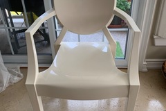Individual Seller: White Kartell Louis Ghost chairs X 4 available