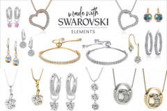 Bulk Lots: 25 SWAROVSKI ELEMENTS JEWELRY -NECKLACES, BRACELETS, EARRINGS