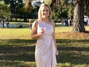 Selling: One Shoulder Bridesmaid Dress - Light Pink - Size 6