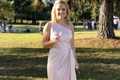 Selling: One Shoulder Bridesmaid Dress - Light Pink - Size 6