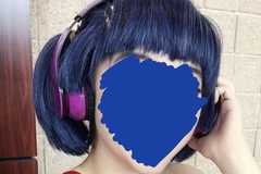 Selling with online payment: Blue Arda Pigtail Wig