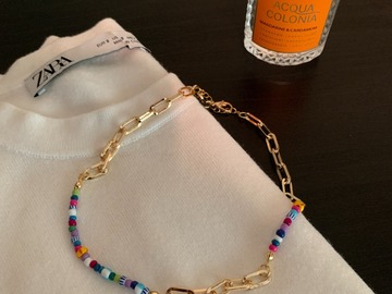  : Colourful Beaded Chain Necklace