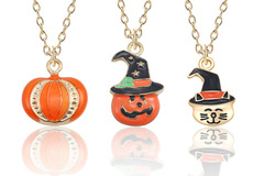 Comprar ahora: Halloween themed jewelry magic pumpkin hat necklace