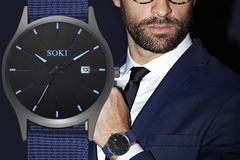 Buy Now: Sports Watch for Men Calendar Quartz Canvas Male Watches - 30pcs