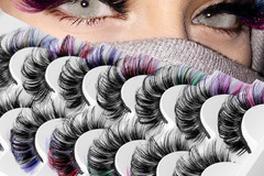 Buy Now: Colorful thick and curled artificial eyelashes - 30 boxes