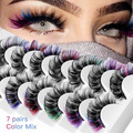 Comprar ahora: Colorful thick and curled artificial eyelashes - 30 boxes