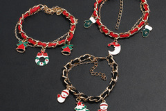 Buy Now: Snowflake Christmas Tree Moon Santa Claus Bracelet - 50pcs