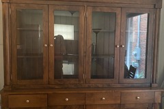 Individual Seller: Dining Room Cabinet and Hutch - Solid Maple Wood - High Quality
